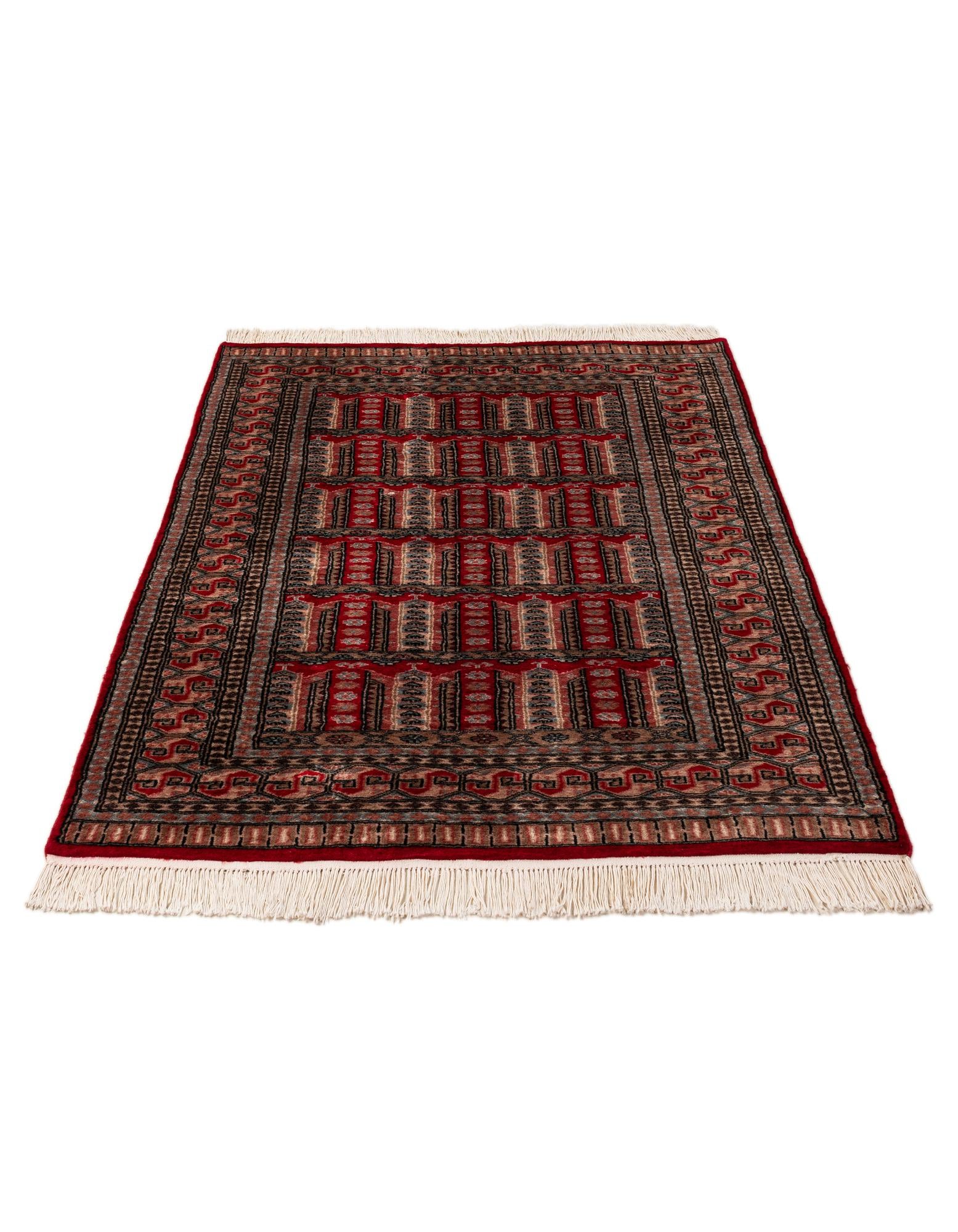 4' 2 x 6' 1 Hand Knotted Bokhara Oriental Wool Rug