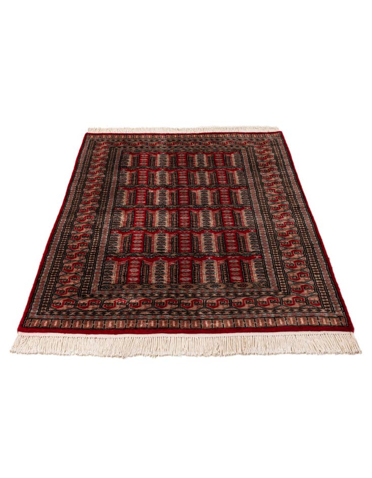 Detail image of 4' 2 x 6' 1 Hand Knotted Bokhara Oriental Wool Rug