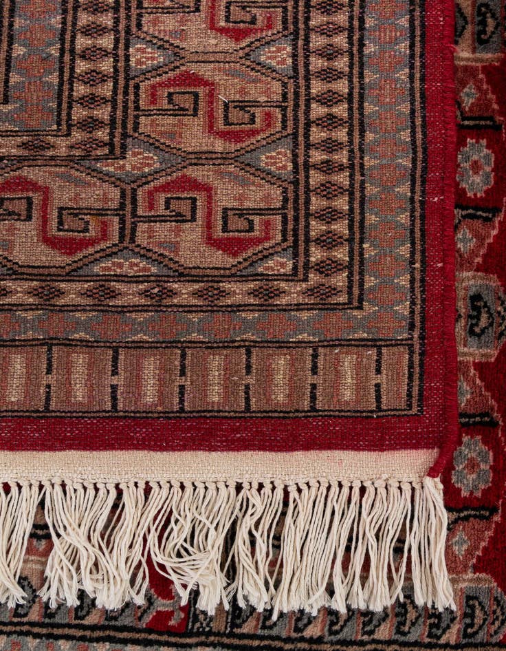 Detail image of 4' 2 x 6' 1  Hand Knotted Bokhara Oriental Wool Rug