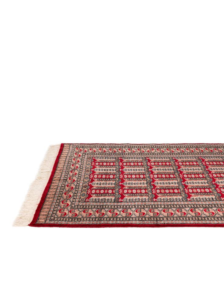 Detail image of 4' 2 x 6' 1  Hand Knotted Bokhara Oriental Wool Rug