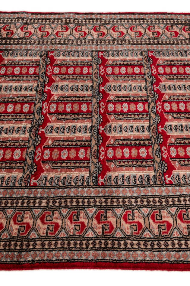 Detail image of 4' 2 x 6' 1 Hand Knotted Bokhara Oriental Wool Rug