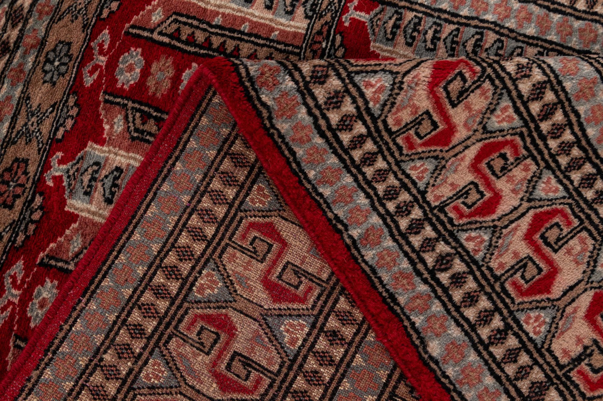 4' 2 x 6' 1 Hand Knotted Bokhara Oriental Wool Rug