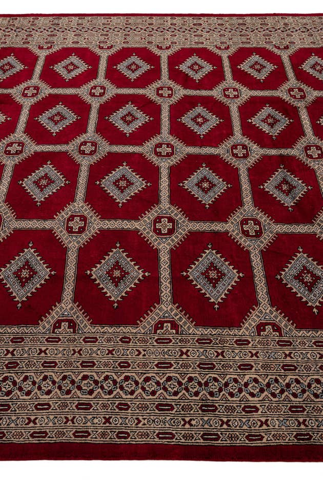 Detail image of 8' 2 x 11' Hand Knotted Bokhara Wool Rug