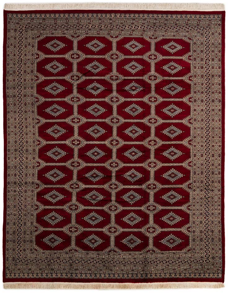 Detail image of 8' 2 x 11' Hand Knotted Bokhara Wool Rug