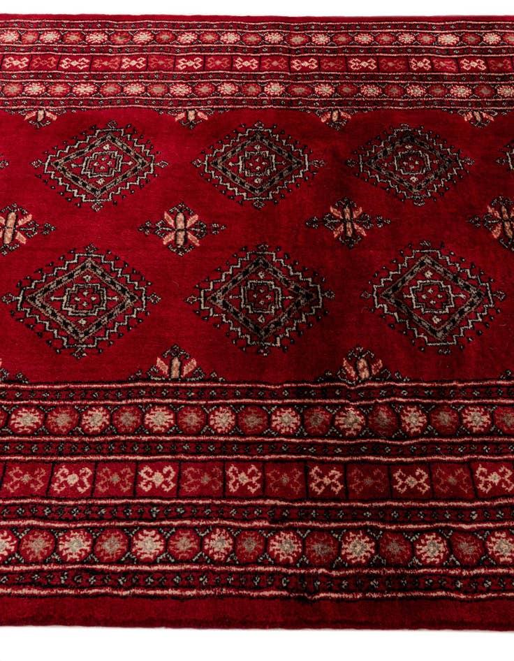 Detail image of 5' 5 x 7' 10  Hand Knotted Bokhara Oriental Wool Rug