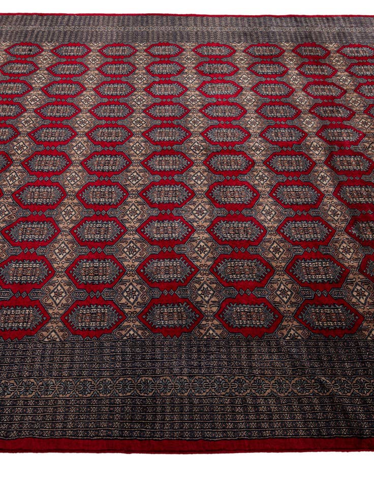 Detail image of 8' 5 x 10' 7  Hand Knotted Bokhara Oriental Wool Rug