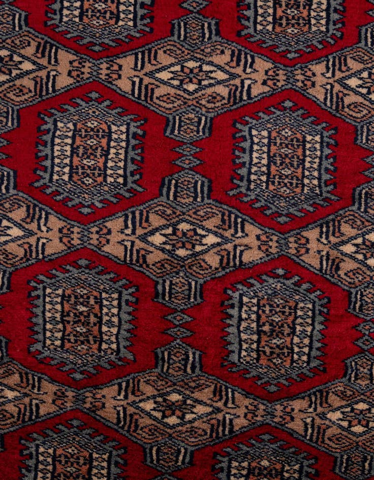 Detail image of 8' 5 x 10' 7  Hand Knotted Bokhara Oriental Wool Rug