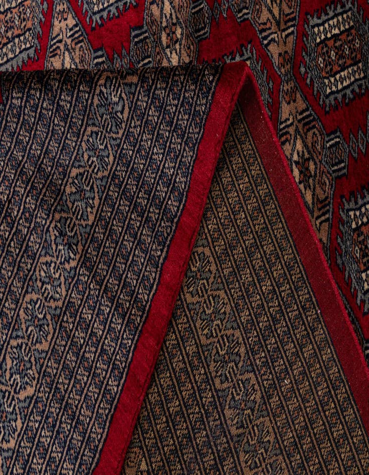 Detail image of 8' 5 x 10' 7  Hand Knotted Bokhara Oriental Wool Rug