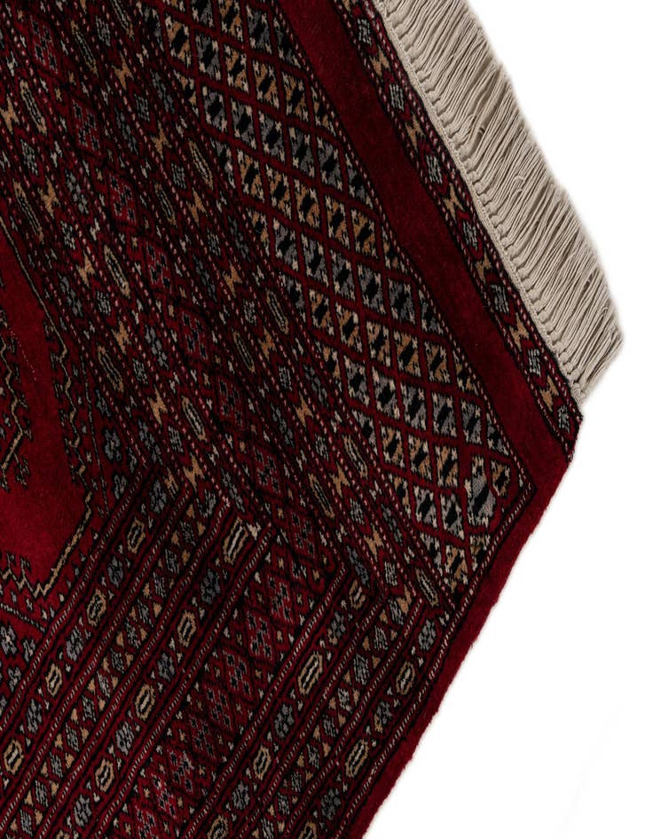 Detail image of 7' 8 x 10' 9  Hand Knotted Bokhara Oriental Wool Rug