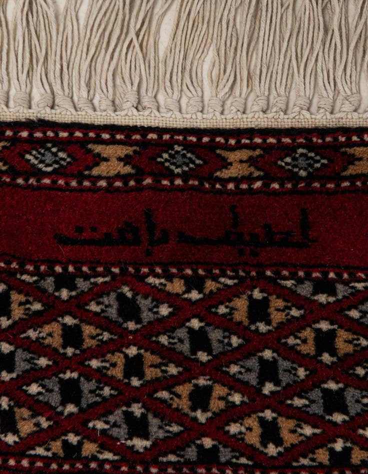 Detail image of 7' 8 x 10' 9  Hand Knotted Bokhara Oriental Wool Rug