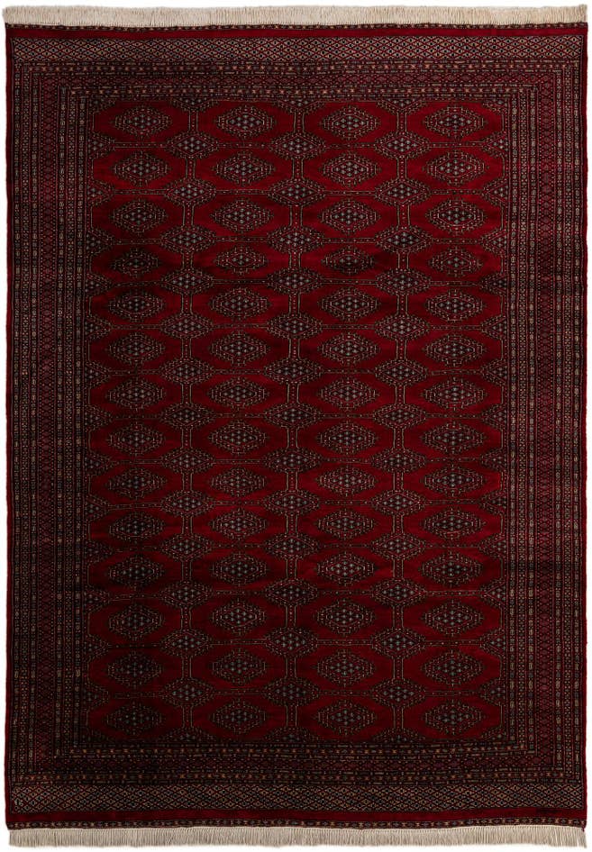 Detail image of 7' 8 x 10' 9 Hand Knotted Bokhara Oriental Wool Rug