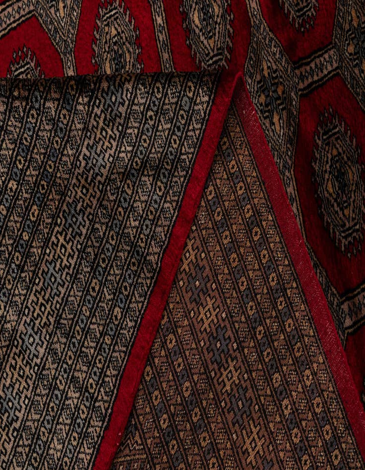 Detail image of 8' x 10' 11  Hand Knotted Bokhara Oriental Wool Rug