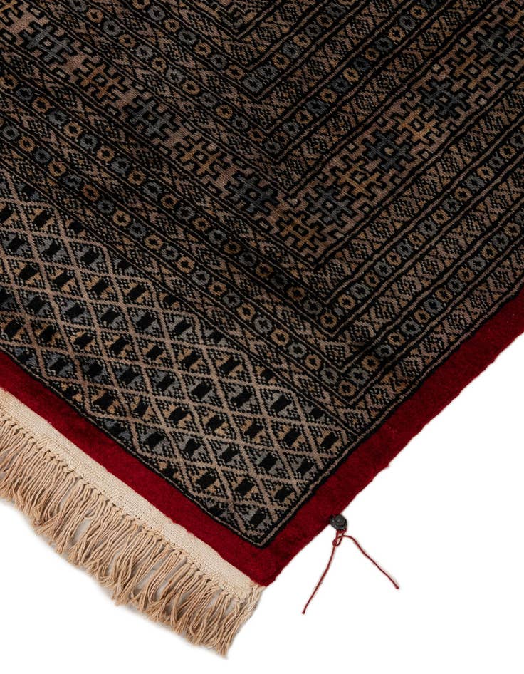 Detail image of 8' x 10' 11  Hand Knotted Bokhara Oriental Wool Rug