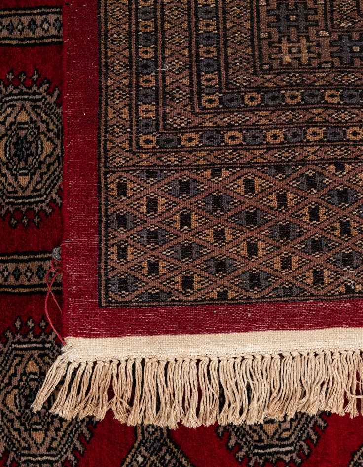 Detail image of 8' x 10' 11  Hand Knotted Bokhara Oriental Wool Rug