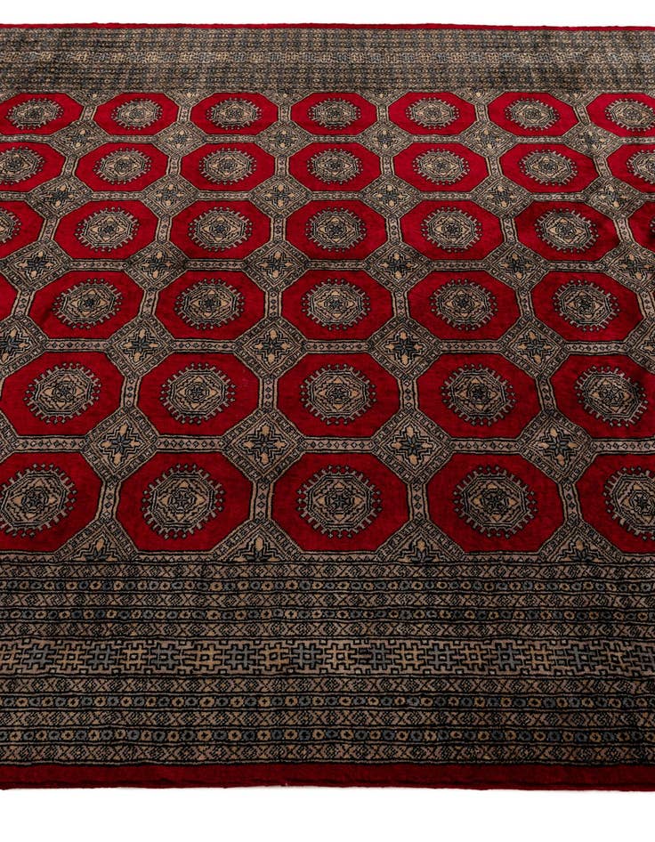 Detail image of 8' x 10' 11 Hand Knotted Bokhara Oriental Wool Rug