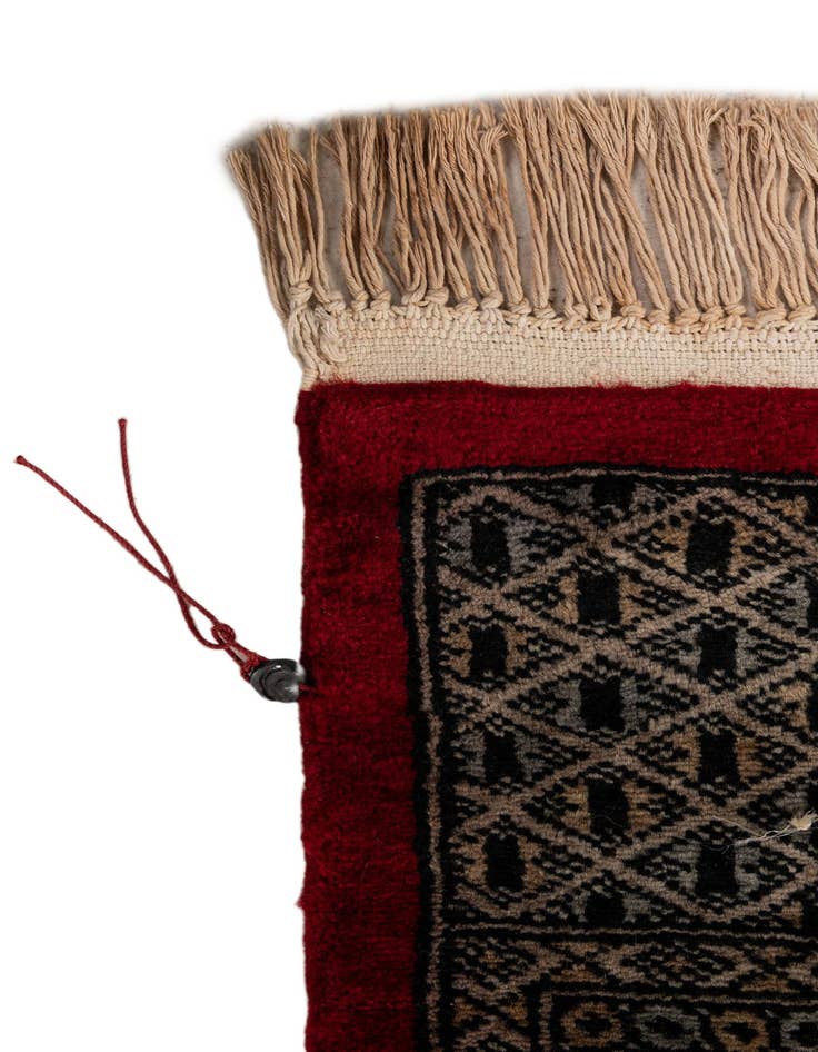 Detail image of 8' x 10' 11  Hand Knotted Bokhara Oriental Wool Rug