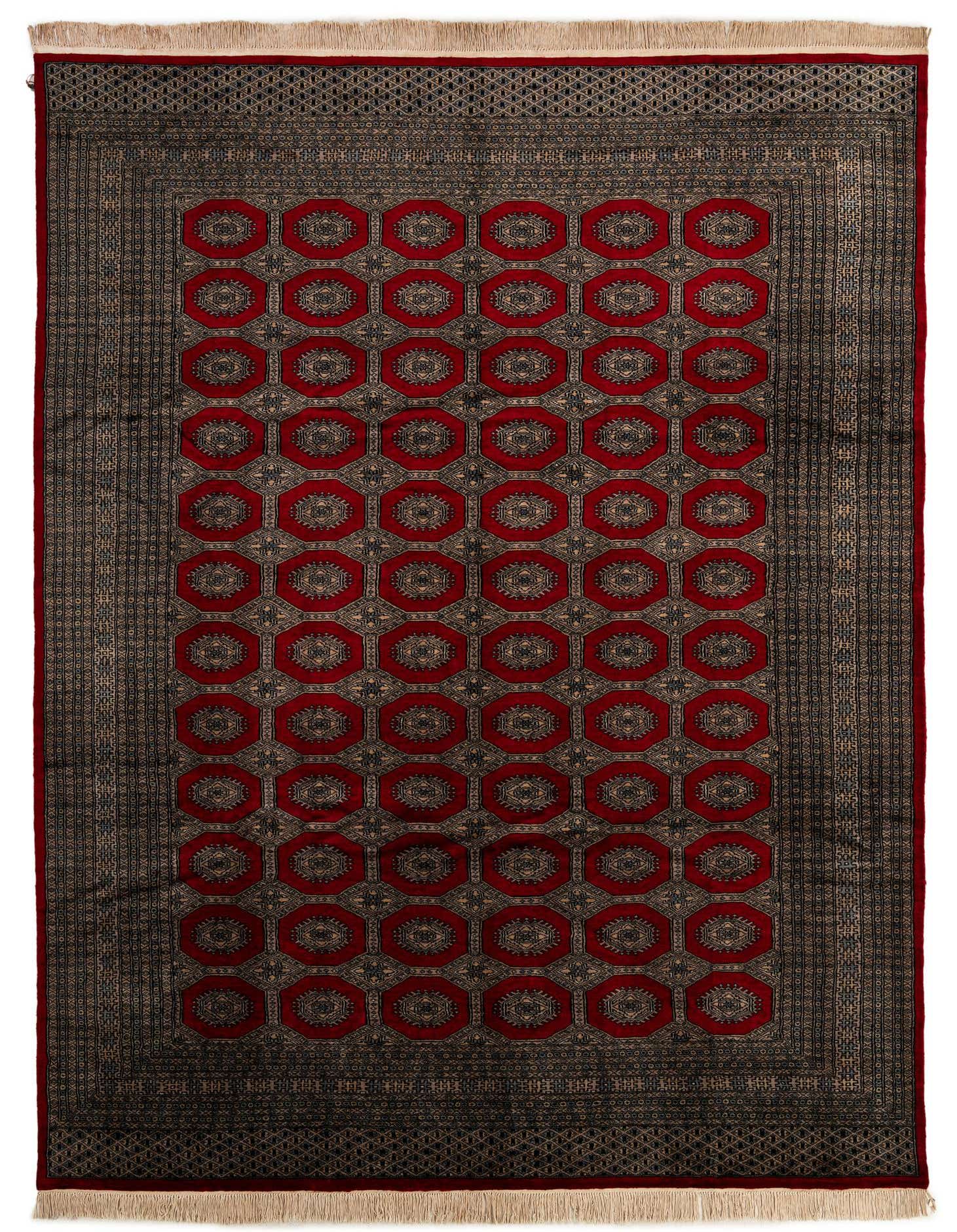 8' x 10' 11 Hand Knotted Bokhara Oriental Wool Rug
