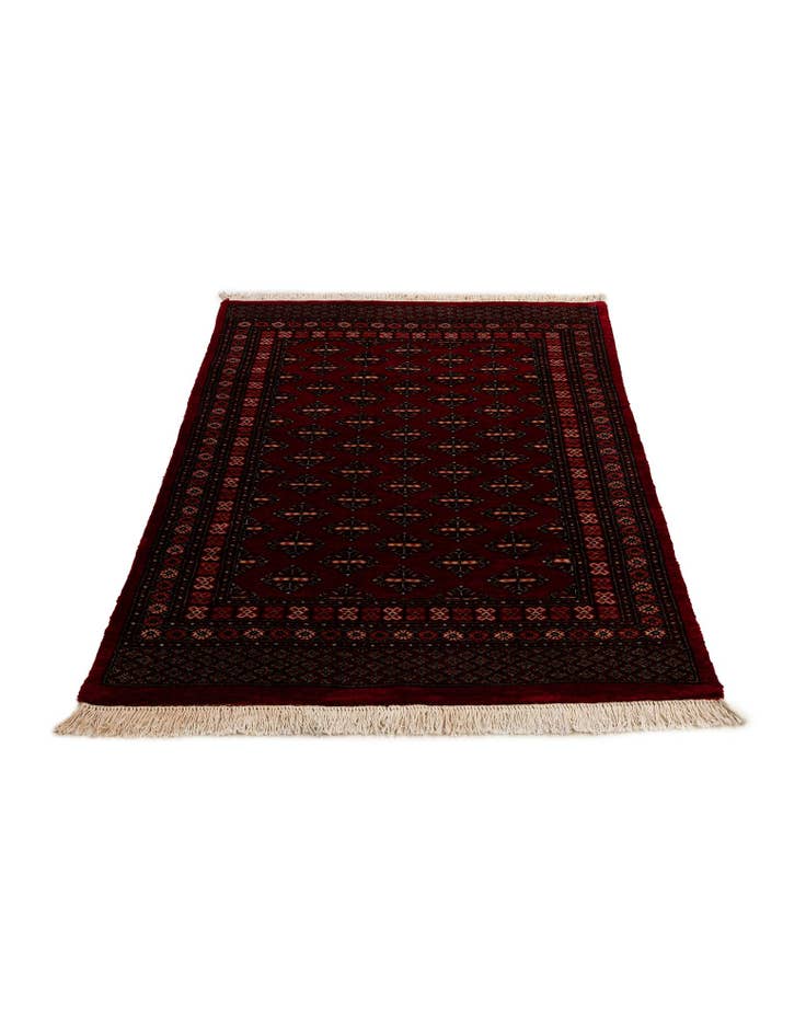 Detail image of 4' 1 x 6' 2  Hand Knotted Bokhara Wool Rug