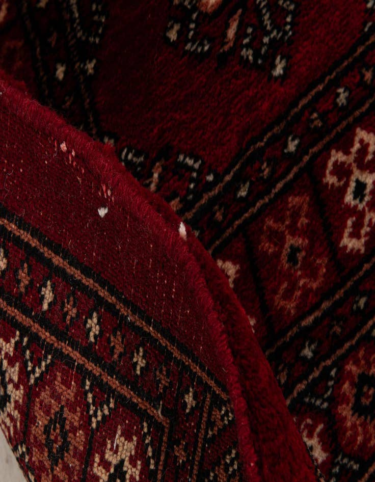 Detail image of 4' 1 x 6' 2  Hand Knotted Bokhara Wool Rug