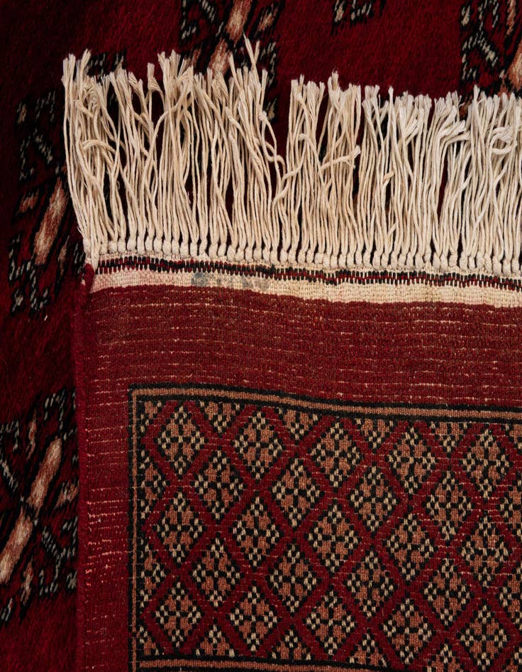 Detail image of 4' 1 x 6' 2  Hand Knotted Bokhara Wool Rug