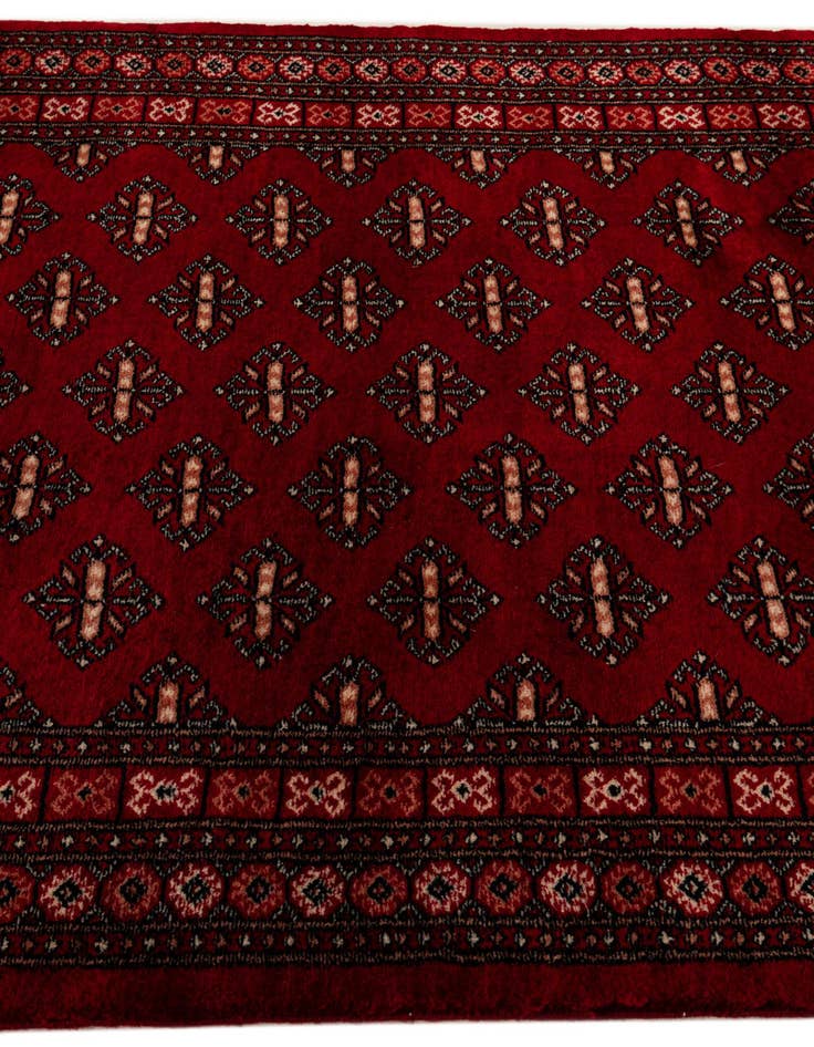 Detail image of 4' 1 x 6' 2  Hand Knotted Bokhara Wool Rug