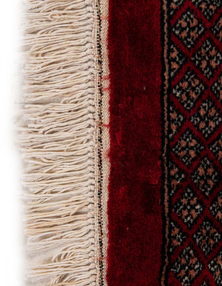 Detail image of 4' 1 x 6' 2  Hand Knotted Bokhara Wool Rug