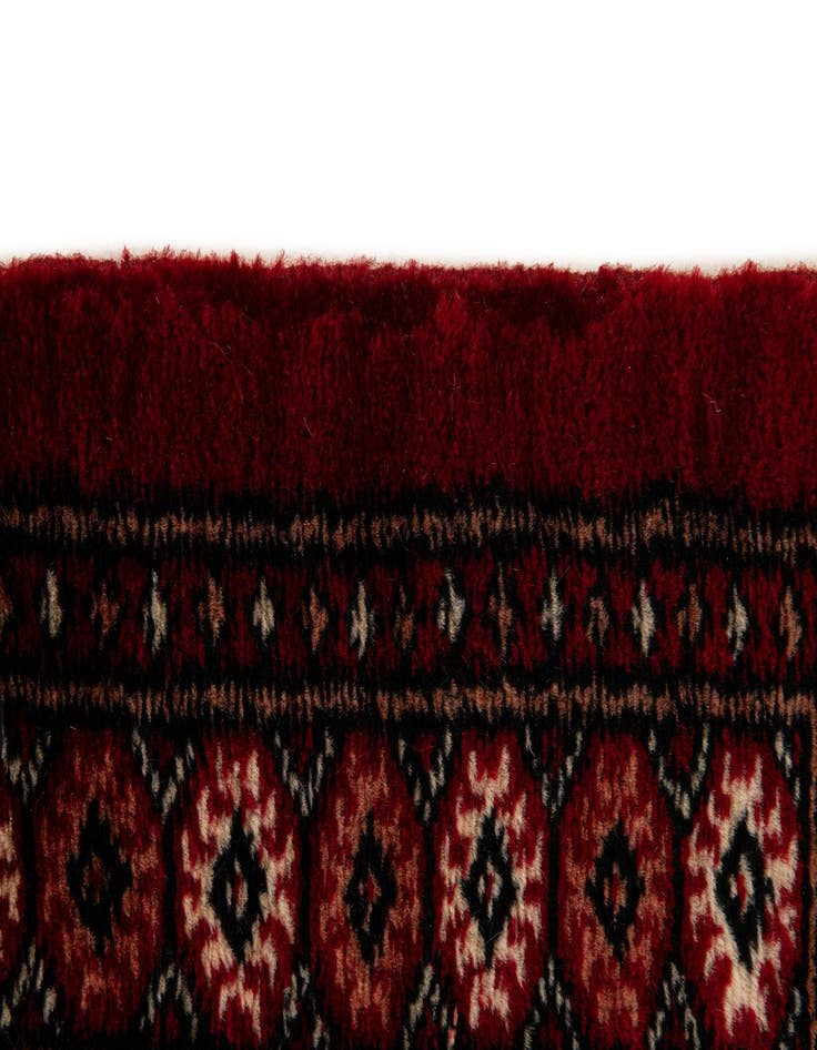 Detail image of 4' 1 x 6' 2  Hand Knotted Bokhara Wool Rug