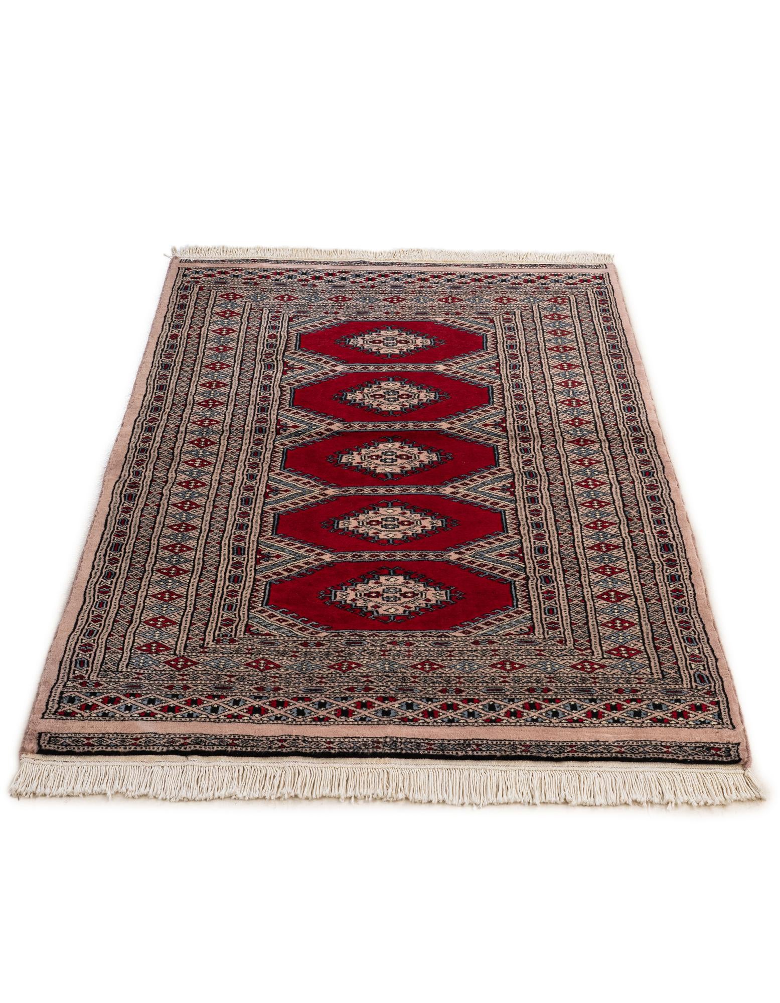 3' 1 x 4' 9 Hand Knotted Bokhara Oriental Wool Rug