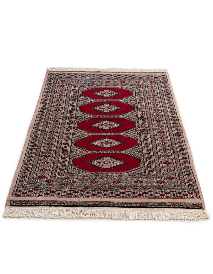 Detail image of 3' 1 x 4' 9  Hand Knotted Bokhara Oriental Wool Rug