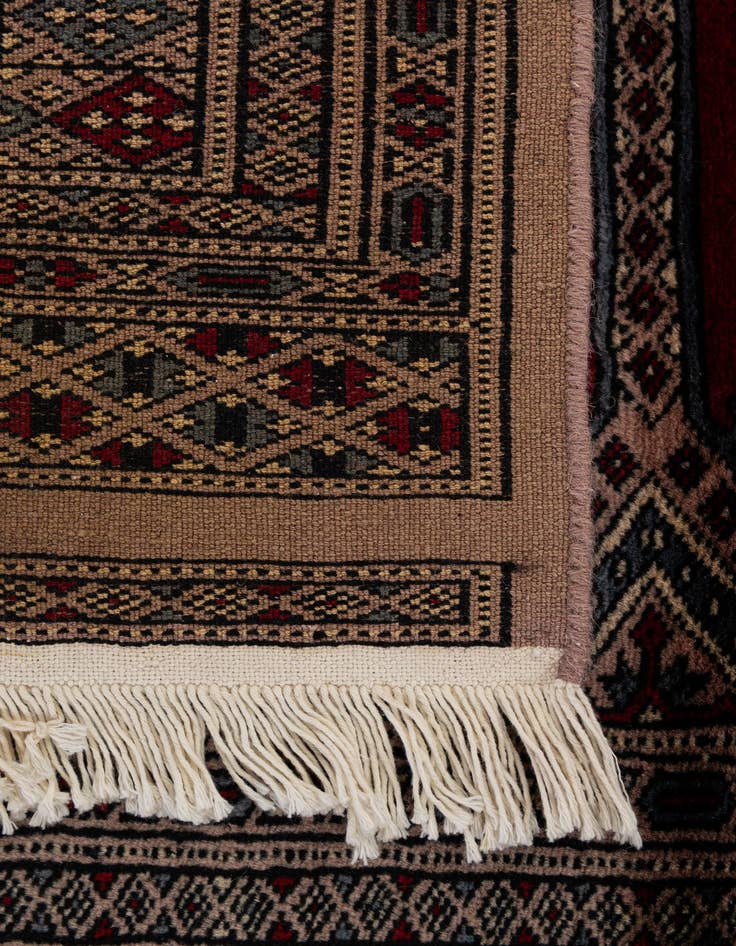 Detail image of 3' 1 x 4' 9  Hand Knotted Bokhara Oriental Wool Rug