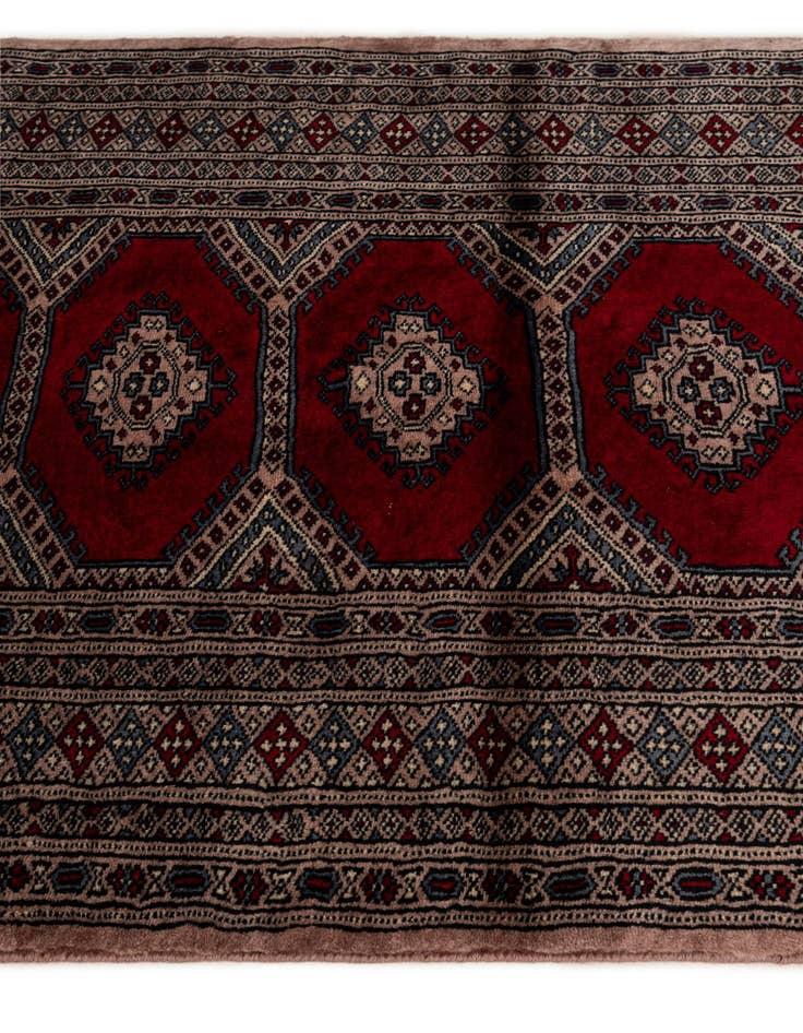Detail image of 3' 1 x 4' 9  Hand Knotted Bokhara Oriental Wool Rug