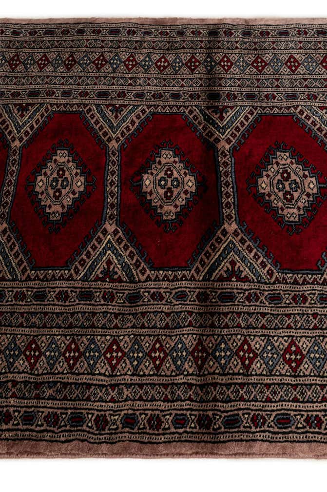 3' 1 x 4' 9 Hand Knotted Bokhara Oriental Wool Rug