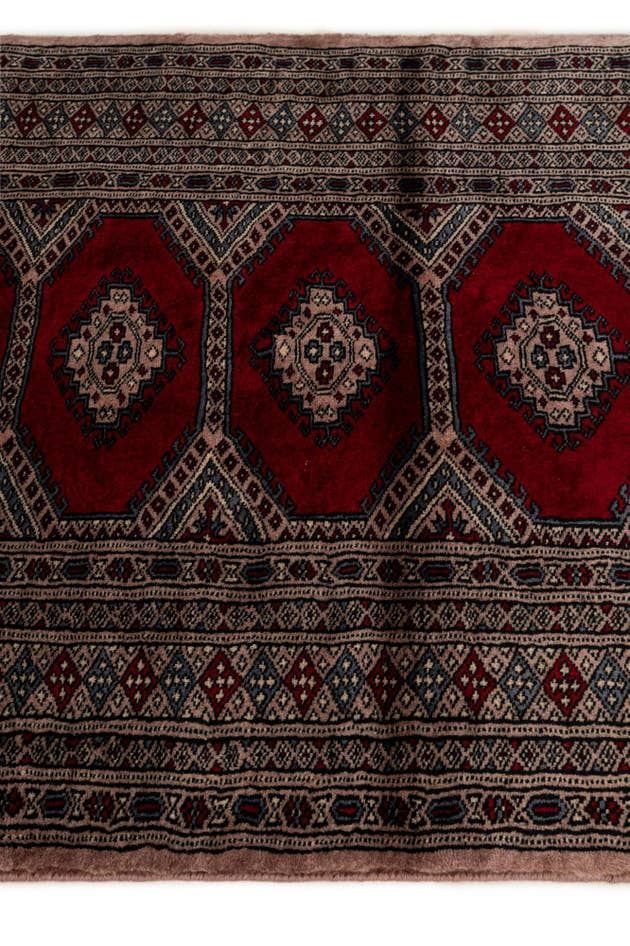 Detail image of 3' 1 x 4' 9 Hand Knotted Bokhara Oriental Wool Rug