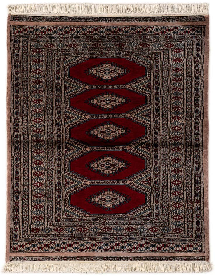 Detail image of 3' 1 x 4' 9 Hand Knotted Bokhara Oriental Wool Rug