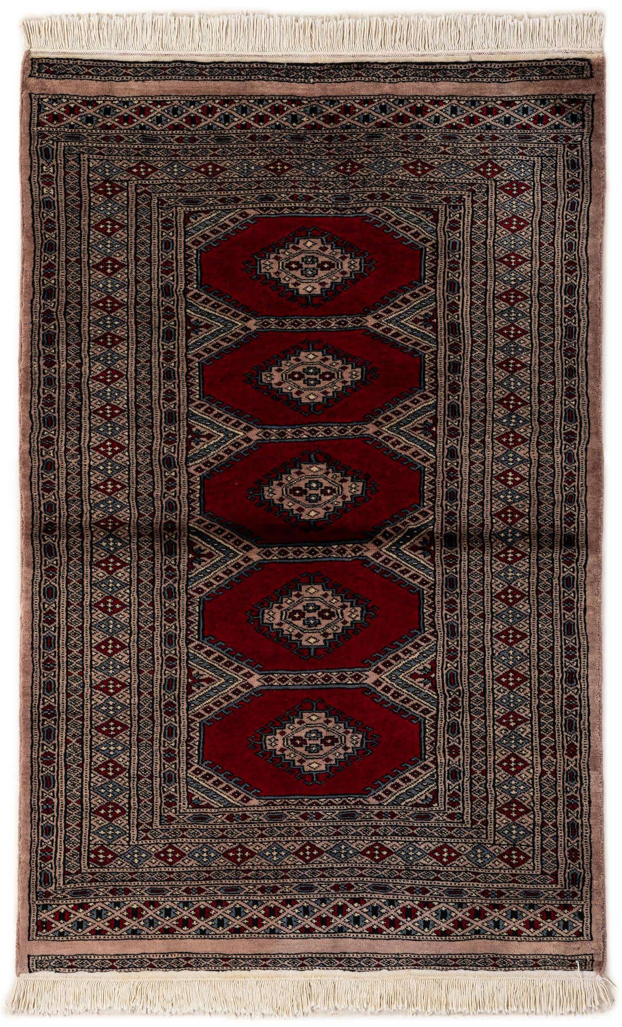 3' 1 x 4' 9 Hand Knotted Bokhara Oriental Wool Rug