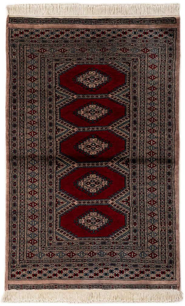 3' 1 x 4' 9 Hand Knotted Bokhara Oriental Wool Rug