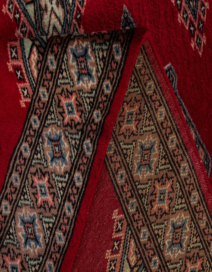 Detail image of 3' x 5' 5  Hand Knotted Bokhara Oriental Wool Rug