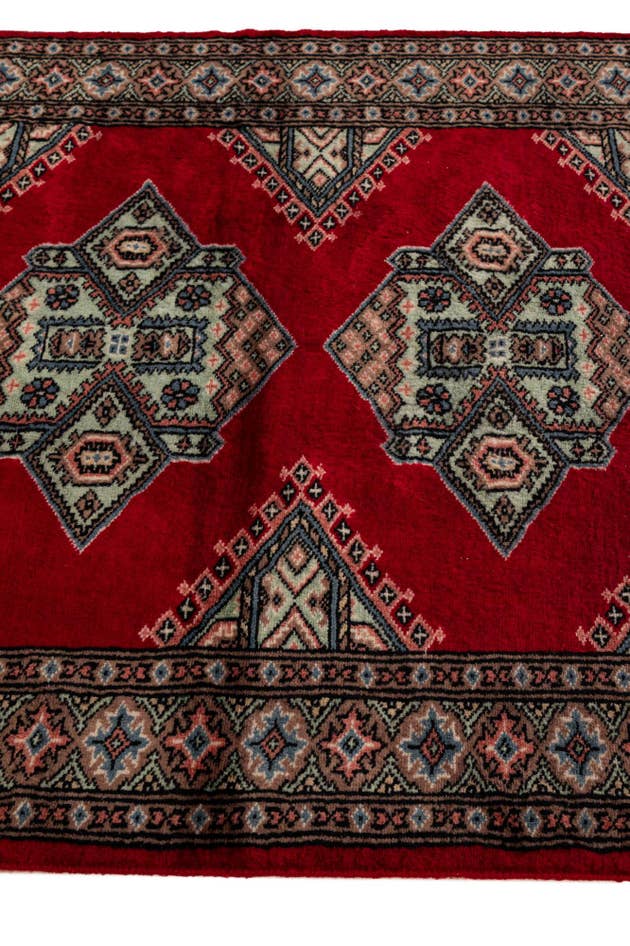Detail image of 3' x 5' 5 Hand Knotted Bokhara Oriental Wool Rug
