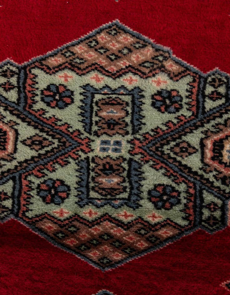 Detail image of 3' x 5' 5  Hand Knotted Bokhara Oriental Wool Rug