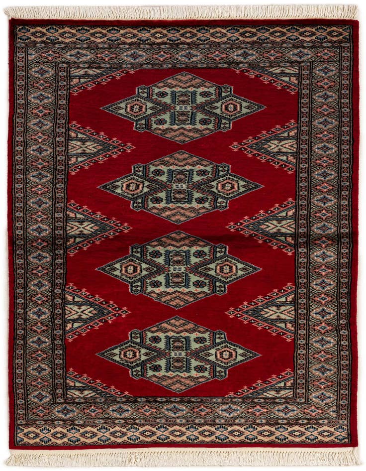 Detail image of 3' x 5' 5 Hand Knotted Bokhara Oriental Wool Rug