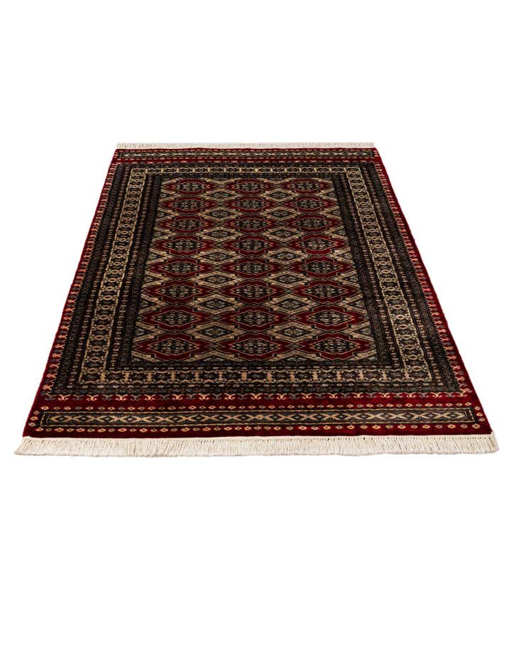 4' 1 x 6' 6 Hand Knotted Bokhara Wool Rug