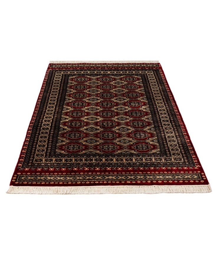 Detail image of 4' 1 x 6' 6 Hand Knotted Bokhara Wool Rug