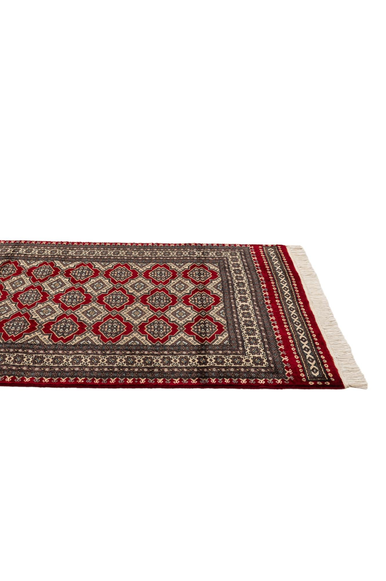 4' 1 x 6' 6 Hand Knotted Bokhara Wool Rug