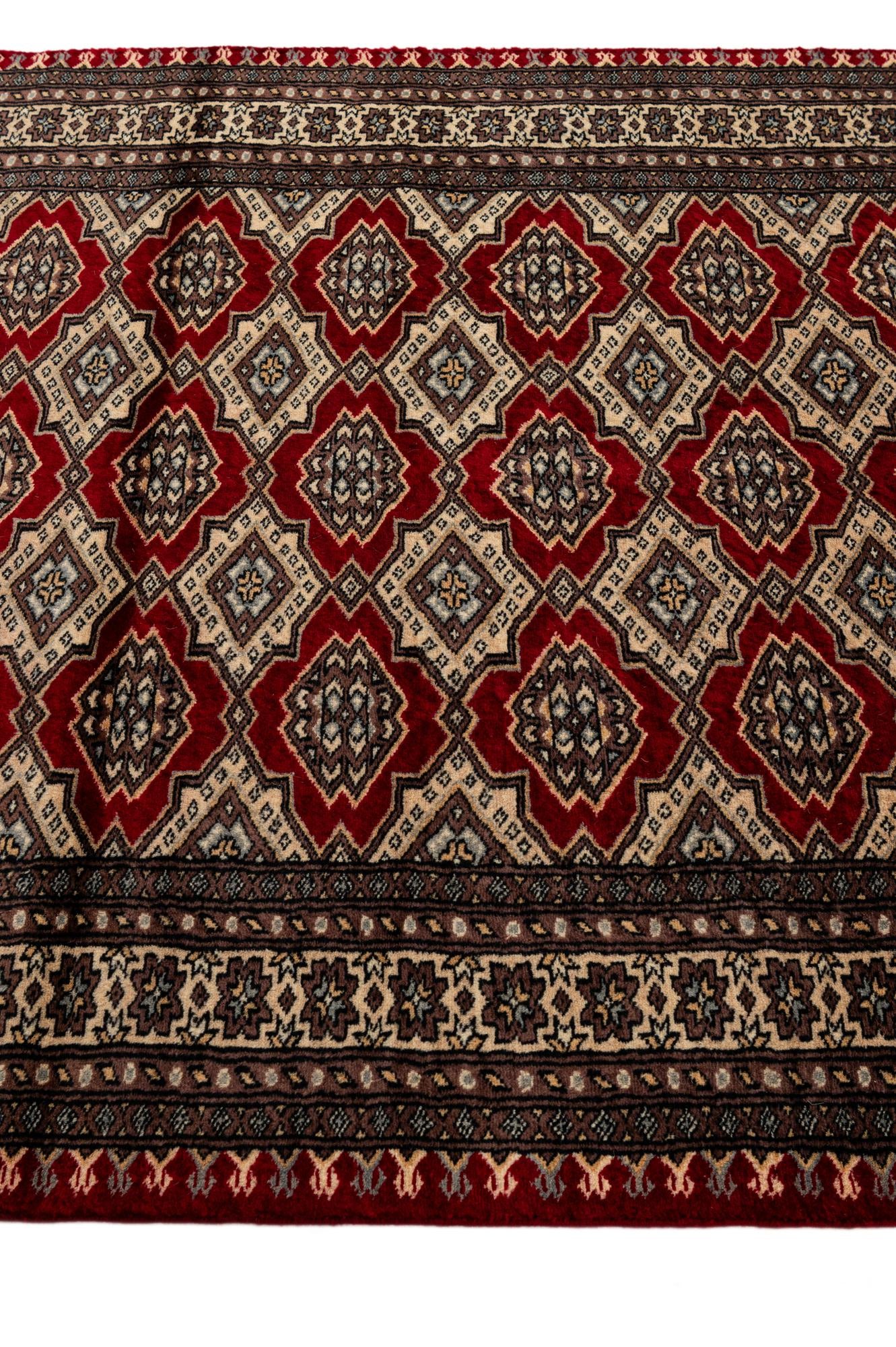 4' 1 x 6' 6 Hand Knotted Bokhara Wool Rug