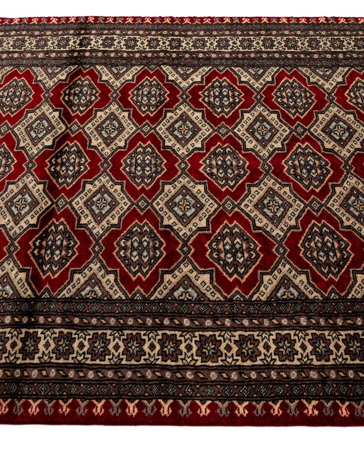 Detail image of 4' 1 x 6' 6 Hand Knotted Bokhara Wool Rug