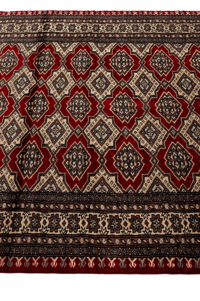 4' 1 x 6' 6 Hand Knotted Bokhara Wool Rug