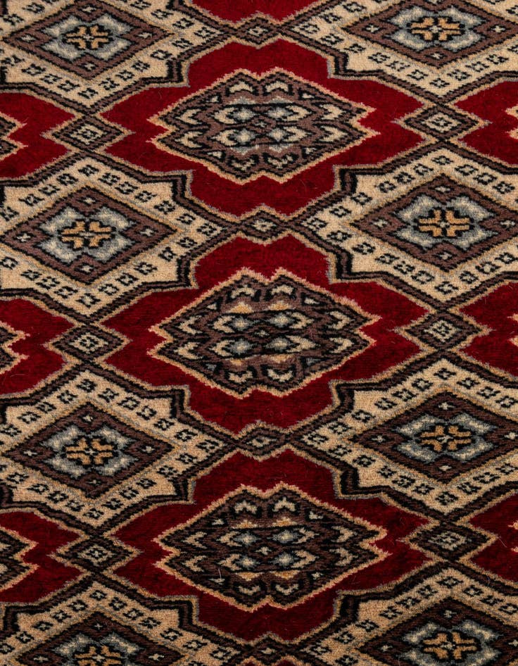 Detail image of 4' 1 x 6' 6  Hand Knotted Bokhara Wool Rug