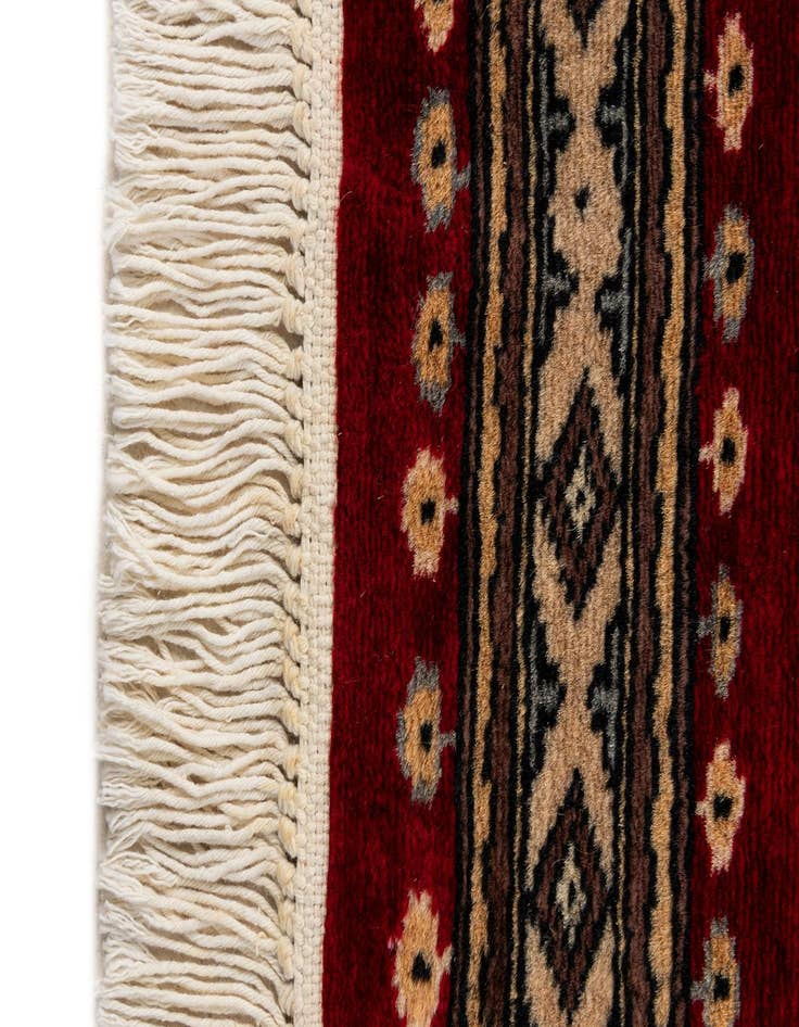 Detail image of 4' 1 x 6' 6  Hand Knotted Bokhara Wool Rug