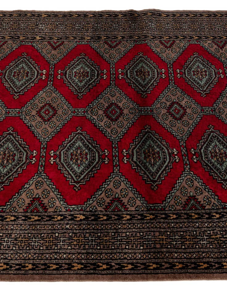 Detail image of 4' 3 x 6'  Hand Knotted Bokhara Oriental Wool Rug