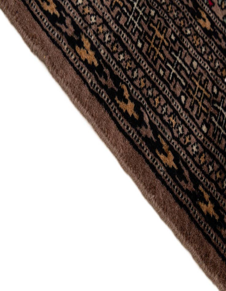 Detail image of 4' 3 x 6'  Hand Knotted Bokhara Oriental Wool Rug